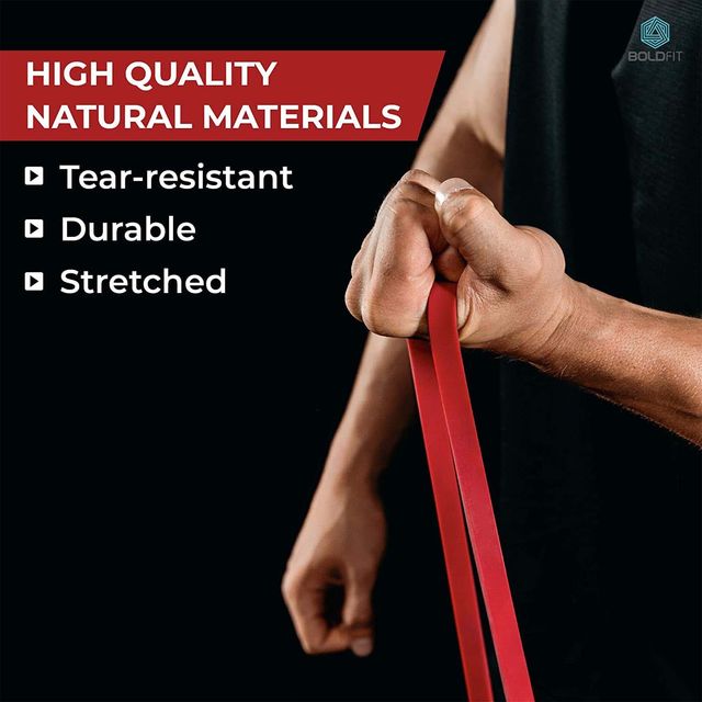 Boldfit Heavy Resistance Band For Workout Exercise - 7-15 Kg Resistace Capacity - Red